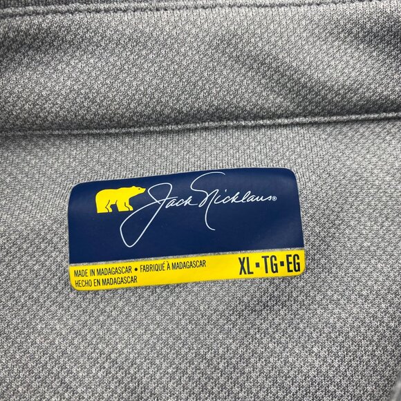Jack Nicklaus Golf Shirt men Extra Large XL Gray Polo Bear Logo Embroidered - Picture 3 of 8